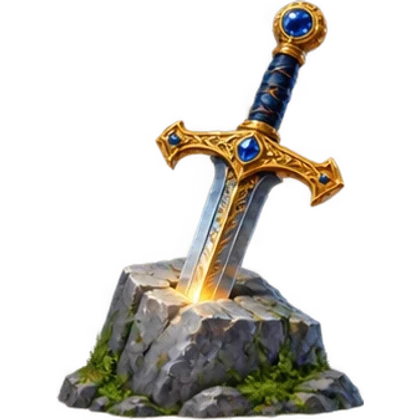 Excalibur kivessä KnightExcalor-pelissä